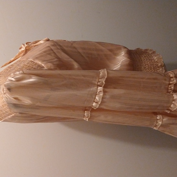 Angie Long Flare Layered Sleeves Pull Over Top Blouse Size L Pink #W-541 - Picture 11 of 13